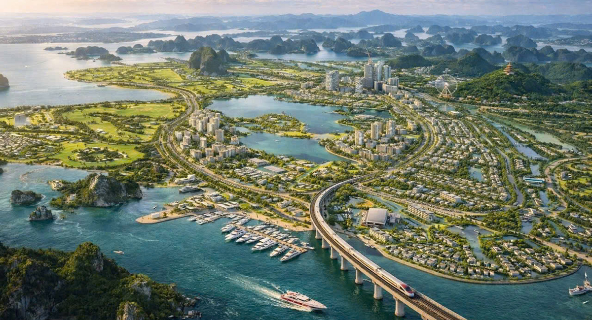 Đường sắt Hà Nội đến Vinhomes global gate Hạ Long